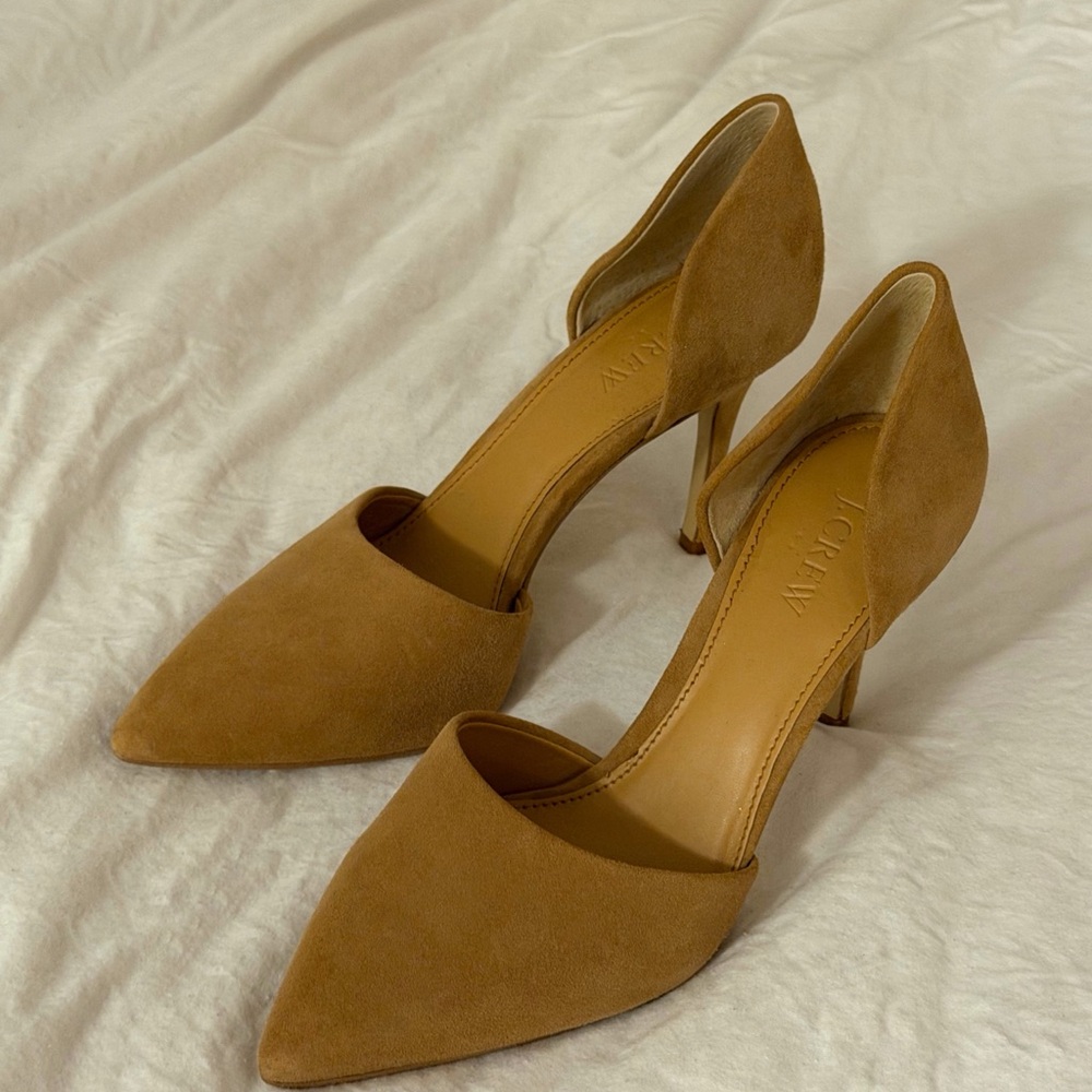 J. Crew Suede D'Orsay “Lana” Pump | Tan/Saddle | SZ: 9